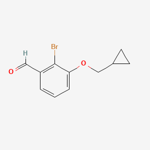molecular formula C11H11BrO2 B1475635 2-Bromo-3-(cyclopropylmethoxy)benzaldehyde CAS No. 1289029-94-2