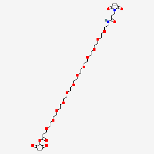 molecular formula C39H64N2O19 B14756358 Maleimide-NH-PEG12-CH2CH2COONHS Ester 