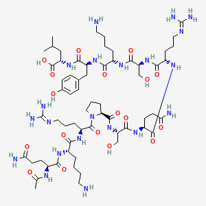molecular formula C62H105N21O18 B14756381 Ac-MBP (4-14) Peptide 