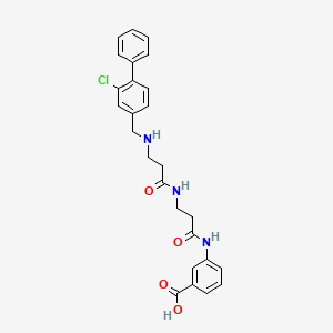 molecular formula C26H26ClN3O4 B14756409 N-[(2-Chlorobiphenyl-4-Yl)methyl]-Beta-Alanyl-N-(3-Carboxyphenyl)-Beta-Alaninamide 