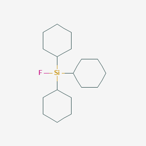 molecular formula C18H33FSi B14756422 Tricyclohexyl(fluoro)silane CAS No. 379-49-7