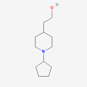 molecular formula C12H23NO B1475643 2-(1-Cyclopentylpiperidin-4-yl)ethan-1-ol CAS No. 1892419-26-9