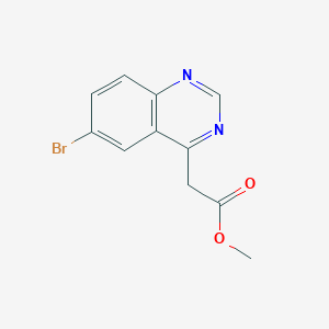 molecular formula C11H9BrN2O2 B14756478 methyl 2-(6-bromoquinazolin-4-yl)acetate 