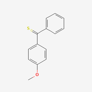 molecular formula C14H12OS B14756497 Methanethione, (4-methoxyphenyl)phenyl- CAS No. 1141-07-7