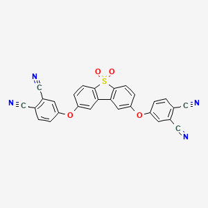 molecular formula C28H12N4O4S B14756519 4,4'-[(5,5-Dioxidodibenzo[b,d]thiene-2,8-diyl)bis(oxy)]diphthalonitrile 