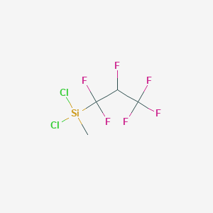 molecular formula C4H4Cl2F6Si B14756524 Silane, dichloro(1,1,2,3,3,3-hexafluoropropyl)methyl- CAS No. 664-13-1