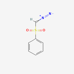 molecular formula C7H6N2O2S B14756565 Benzene, [(diazomethyl)sulfonyl]- CAS No. 1538-96-1