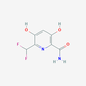 molecular formula C7H6F2N2O3 B14756650 2-(Difluoromethyl)-3,5-dihydroxypyridine-6-carboxamide 
