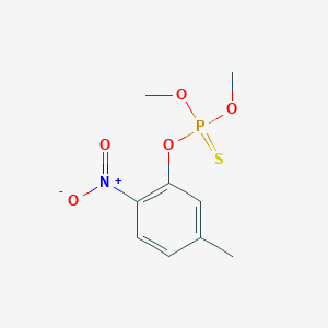 molecular formula C9H12NO5PS B14756678 O,O-Dimethyl O-(6-nitro-m-tolyl) phosphorothioate CAS No. 724-96-9