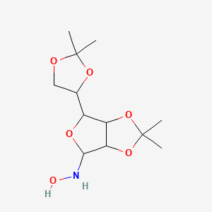 molecular formula C12H21NO6 B14756773 N-[6-(2,2-dimethyl-1,3-dioxolan-4-yl)-2,2-dimethyl-3a,4,6,6a-tetrahydrofuro[3,4-d][1,3]dioxol-4-yl]hydroxylamine 