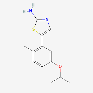 molecular formula C13H16N2OS B14756779 5-(5-Isopropoxy-2-methylphenyl)thiazol-2-amine 