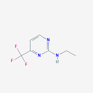 molecular formula C7H8F3N3 B14756782 2-Pyrimidinamine, N-ethyl-4-(trifluoromethyl)- CAS No. 1193721-40-2