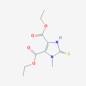 molecular formula C10H14N2O4S B14756865 Diethyl 1-methyl-2-sulfanylidene-2,3-dihydro-1H-imidazole-4,5-dicarboxylate CAS No. 1084-16-8