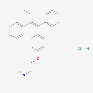 molecular formula C25H28ClNO B014757 N-Desmethyl Tamoxifen Hydrochloride CAS No. 15917-65-4