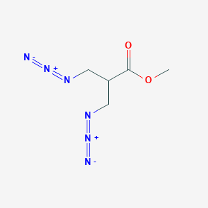 molecular formula C5H8N6O2 B14757034 Methyl 3-azido-2-(azidomethyl)propanoate CAS No. 159029-60-4