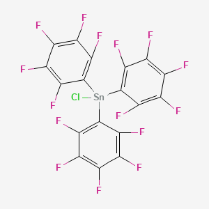 molecular formula C18ClF15Sn B14757072 Chloro-tris(2,3,4,5,6-pentafluorophenyl)stannane CAS No. 1755-63-1