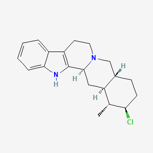 molecular formula C20H25ClN2 B14757077 17-beta-Chloro-16-alpha-methylyohimbane CAS No. 439-65-6