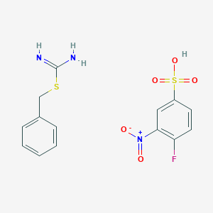 molecular formula C14H14FN3O5S2 B14757128 Benzyl carbamimidothioate;4-fluoro-3-nitrobenzenesulfonic acid CAS No. 1534-95-8