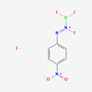molecular formula C6H4BF4N3O2 B14757136 Difluoroboranyl-fluoro-(4-nitrophenyl)iminoammonium fluoride 