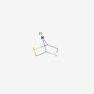 molecular formula C4H7NS2 B14757159 2,5-Dithia-7-azabicyclo[2.2.1]heptane CAS No. 279-45-8