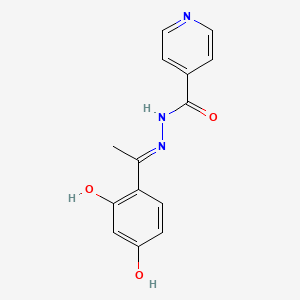 molecular formula C14H13N3O3 B14757167 N'-[1-(2,4-dihydroxyphenyl)ethylidene]isonicotinohydrazide CAS No. 792-38-1