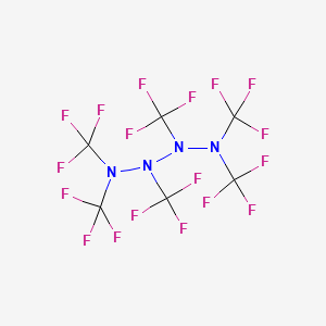 molecular formula C6F18N4 B14757236 Hexakis(trifluoromethyl)tetrazane CAS No. 313-40-6