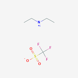 molecular formula C5H10F3NO3S B14757238 Ethylazanyliumylethane; trifluoromethanesulfonate 