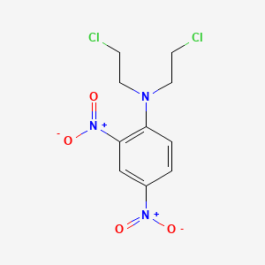 molecular formula C10H11Cl2N3O4 B14757261 N,N-Bis(2-chloroethyl)-2,4-dinitroaniline CAS No. 1221-57-4