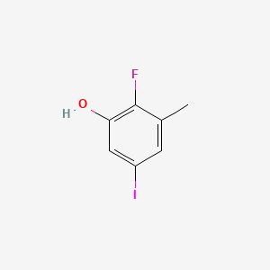 molecular formula C7H6FIO B14757311 2-Fluoro-5-iodo-3-methylphenol 