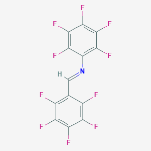 molecular formula C13HF10N B14757318 Benzenamine, 2,3,4,5,6-pentafluoro-N-[(pentafluorophenyl)methylene]- CAS No. 853-75-8