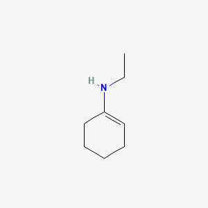molecular formula C8H15N B14757431 N-Ethylcyclohex-1-en-1-amine CAS No. 103-68-4