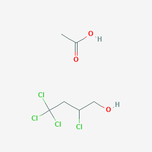 molecular formula C6H10Cl4O3 B14757452 Acetic acid;2,4,4,4-tetrachlorobutan-1-ol CAS No. 1561-47-3