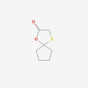 molecular formula C7H10O2S B14757576 1-Oxa-4-thiaspiro[4.4]nonan-2-one CAS No. 1564-41-6