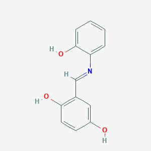molecular formula C13H11NO3 B14757619 4-Hydroxy-6-[(2-hydroxyanilino)methylidene]cyclohexa-2,4-dien-1-one CAS No. 1761-55-3