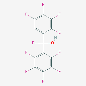 molecular formula C13H2F10O B14757700 Fluoro-(2,3,4,5,6-pentafluorophenyl)-(2,3,4,5-tetrafluorophenyl)methanol 