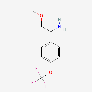molecular formula C10H12F3NO2 B14757772 2-Methoxy-1-[4-(trifluoromethoxy)phenyl]ethylamine 