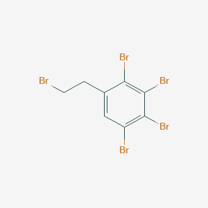 molecular formula C8H5Br5 B14757822 1,2,3,4-Tetrabromo-5-(2-bromoethyl)benzene 