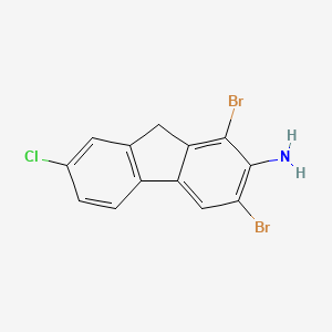 molecular formula C13H8Br2ClN B14757844 Fluoren-2-amine, 1,3-dibromo-7-chloro- CAS No. 1785-18-8