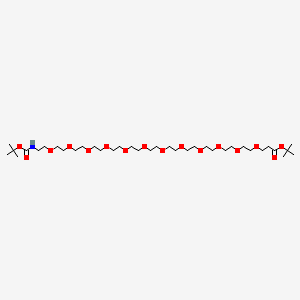 molecular formula C36H71NO16 B14757885 Tert-butyl 3-[2-[2-[2-[2-[2-[2-[2-[2-[2-[2-[2-[2-[(2-methylpropan-2-yl)oxycarbonylamino]ethoxy]ethoxy]ethoxy]ethoxy]ethoxy]ethoxy]ethoxy]ethoxy]ethoxy]ethoxy]ethoxy]ethoxy]propanoate 
