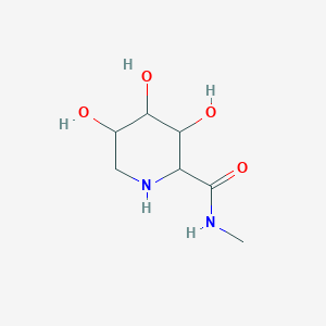 molecular formula C7H14N2O4 B14757895 (2R,3R,4R,5S)-3,4,5-Trihydroxy-N-methyl-2-piperidinecarboxamide 