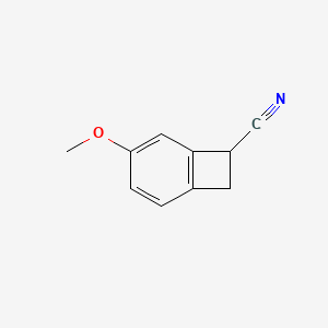 molecular formula C10H9NO B14757900 Bicyclo[4.2.0]octa-1,3,5-triene-7-carbonitrile, 4-methoxy- CAS No. 1199-31-1