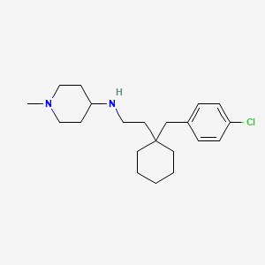 molecular formula C21H33ClN2 B14758085 N-(2-(1-(4-chlorobenzyl)cyclohexyl)ethyl)-1-methylpiperidin-4-amine 