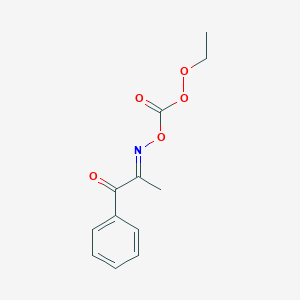 molecular formula C12H13NO5 B14758116 ethoxy [(E)-(1-oxo-1-phenylpropan-2-ylidene)amino] carbonate 