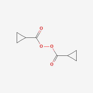 molecular formula C8H10O4 B14758123 Cyclopropanecarbonyl cyclopropanecarboperoxoate CAS No. 1607-29-0