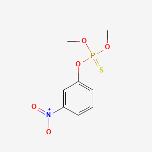 molecular formula C8H10NO5PS B14758197 O,O-Dimethyl O-(3-nitrophenyl) phosphorothioate CAS No. 620-29-1
