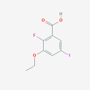 molecular formula C9H8FIO3 B14758214 3-Ethoxy-2-fluoro-5-iodobenzoic acid 