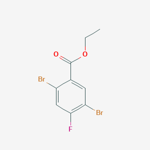 molecular formula C9H7Br2FO2 B14758215 Ethyl 2,5-dibromo-4-fluorobenzoate 