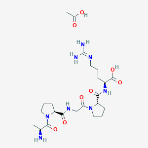 molecular formula C23H40N8O8 B14758226 Enterostatin, human, mouse, rat acetate 