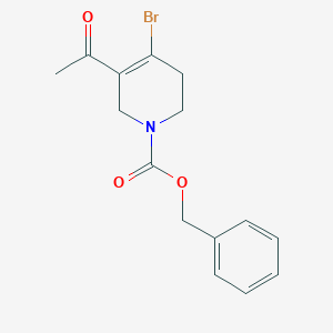 molecular formula C15H16BrNO3 B14758231 benzyl 3-acetyl-4-bromo-5,6-dihydropyridine-1(2H)-carboxylate 