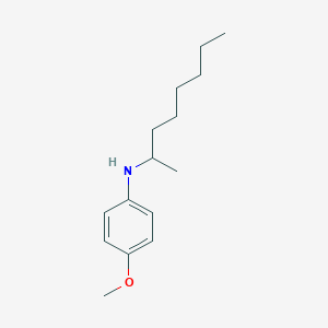 molecular formula C15H25NO B14758322 Benzenamine, 4-methoxy-N-(1-methylheptyl)- CAS No. 726-23-8
